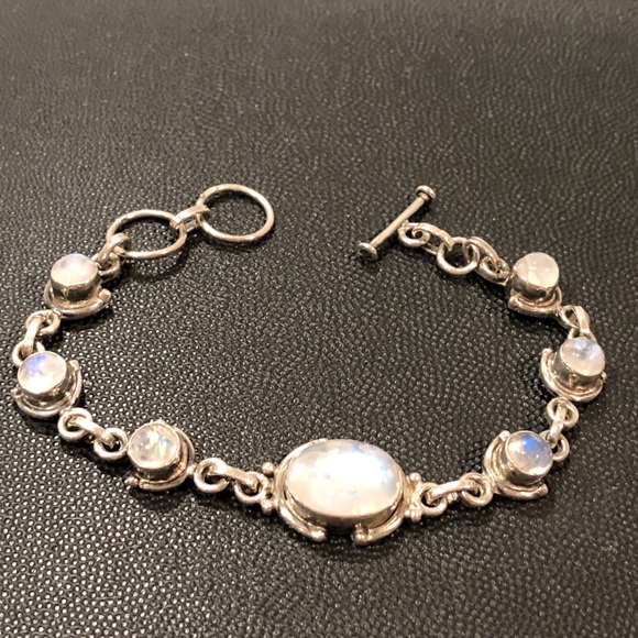 designingdeb Jewelry - ❣️Moonstone bracelet in white.❣️
